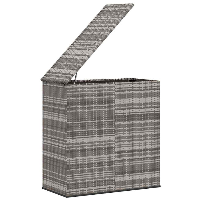 Contenitore da Giardino in Rattan PE 100x49x103,5 cm Grigio 317225
