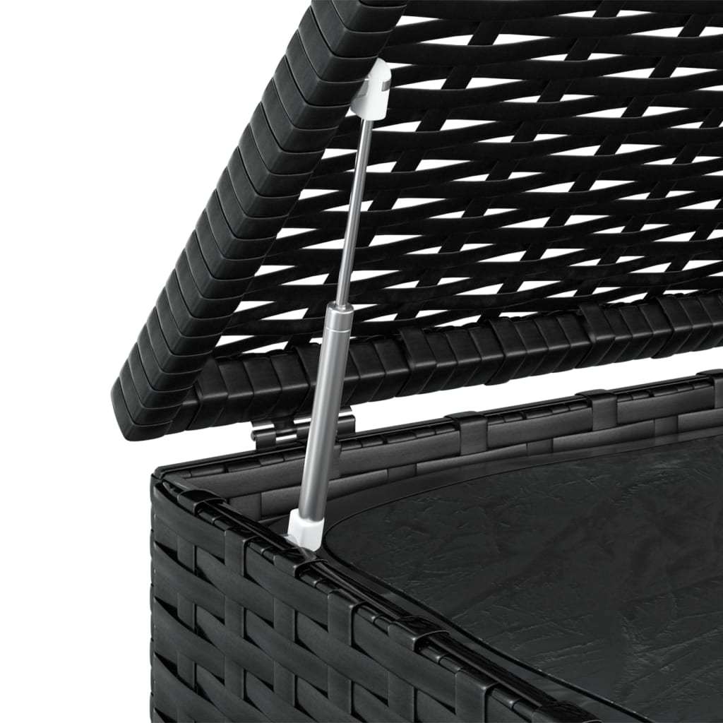 Contenitore da Giardino in Rattan PE 100x97,5x104 cm Nero cod mxl 60421