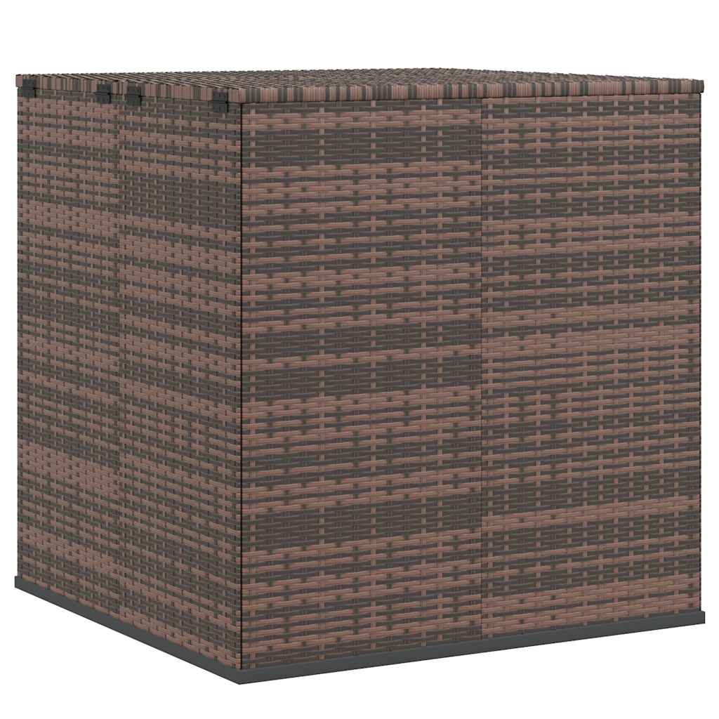Contenitore da Giardino in Rattan PE 100x97,5x104 cm Marrone 317227