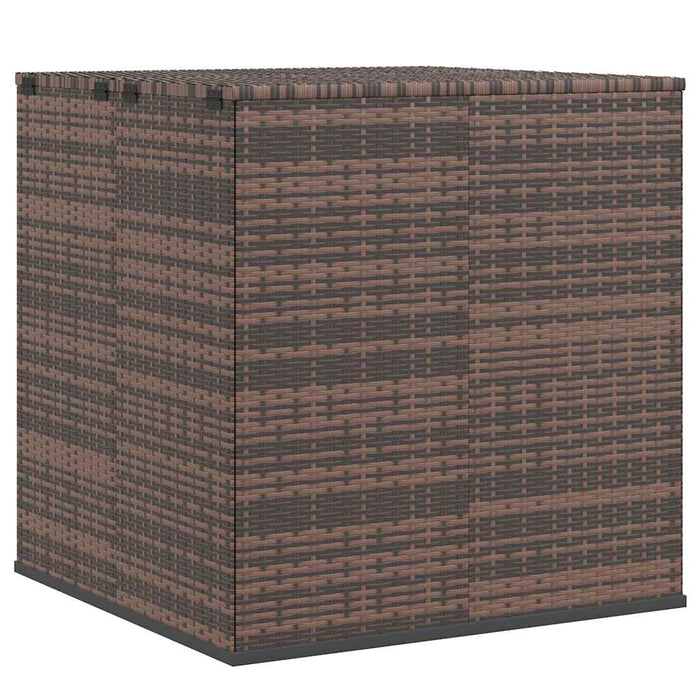 Contenitore da Giardino in Rattan PE 100x97,5x104 cm Marrone 317227