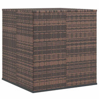 Contenitore da Giardino in Rattan PE 100x97,5x104 cm Marrone 317227