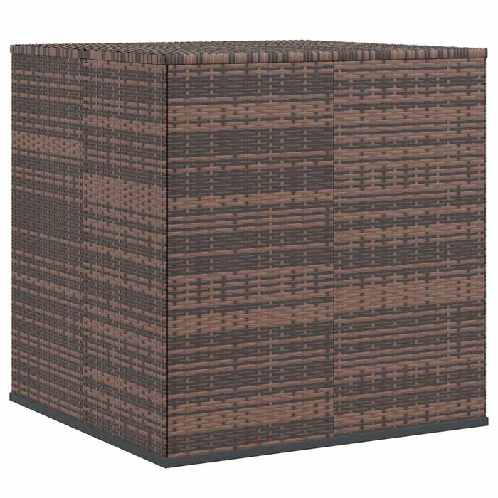 Contenitore da Giardino in Rattan PE 100x97,5x104 cm Marrone 317227