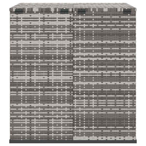 Contenitore da Giardino in Rattan PE 100x97,5x104 cm Grigio 317228