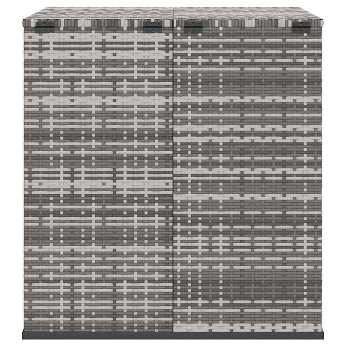Contenitore da Giardino in Rattan PE 100x97,5x104 cm Grigio 317228