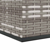 Contenitore da Giardino in Rattan PE 100x97,5x104 cm Grigio 317228