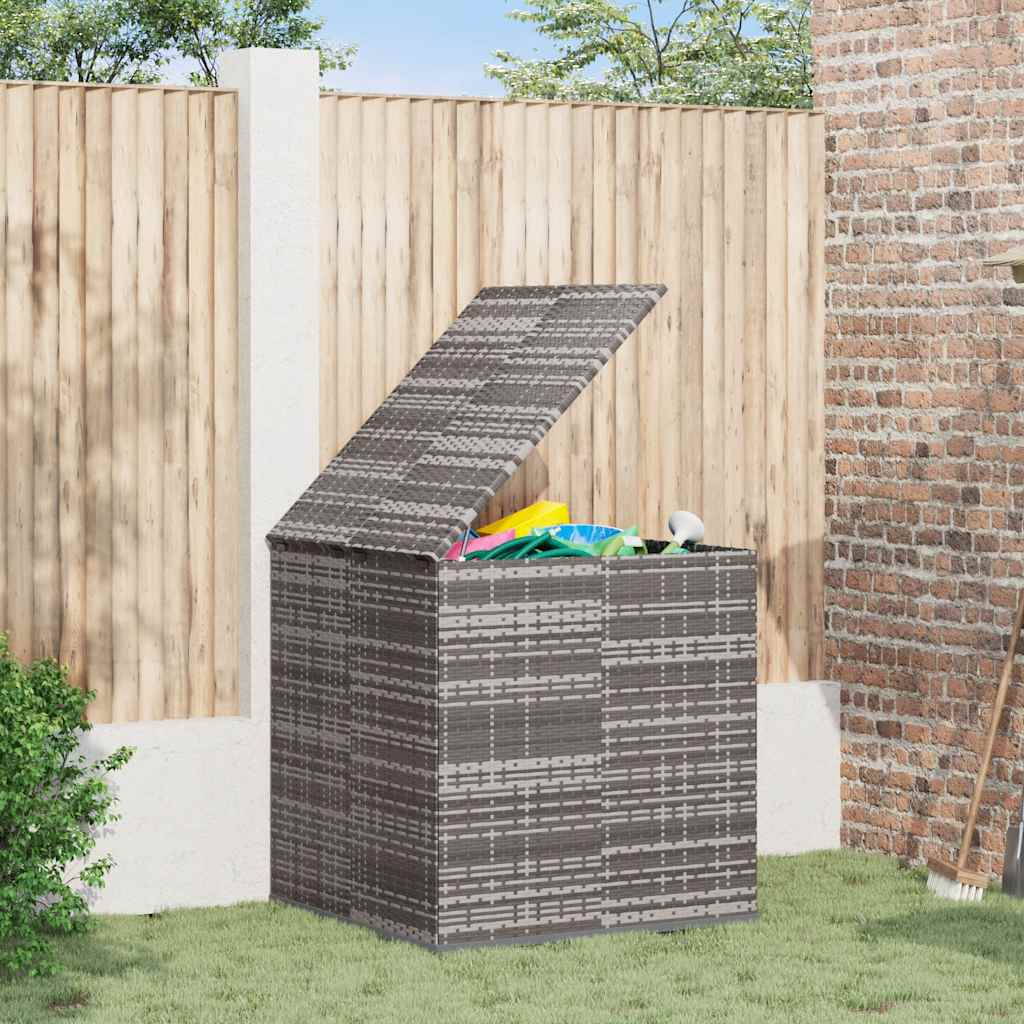 Contenitore da Giardino in Rattan PE 100x97,5x104 cm Grigio 317228