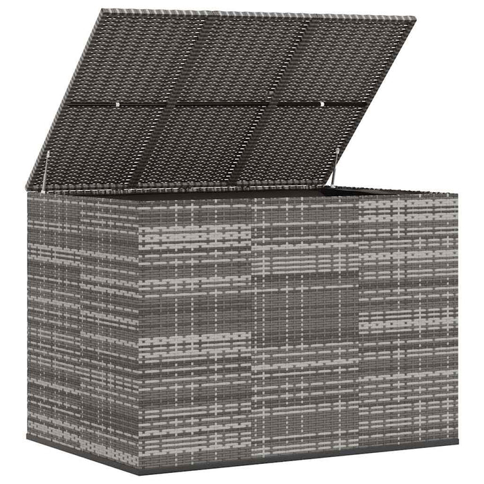 Contenitore da Giardino in Rattan PE 145x100x103 cm Grigio 317231