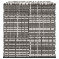 Contenitore da Giardino in Rattan PE 145x100x103 cm Grigio 317231