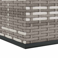 Contenitore da Giardino in Rattan PE 145x100x103 cm Grigio 317231