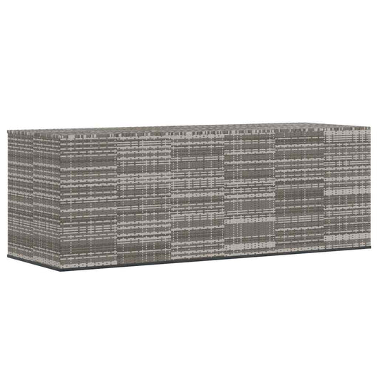 Contenitore da Giardino in Rattan PE 291x100,5x104 cm Grigio 317237