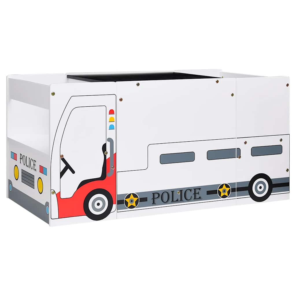 Set Tavolo e Sedia per Bambini 3 pz Design Auto Polizia in MDF 10405