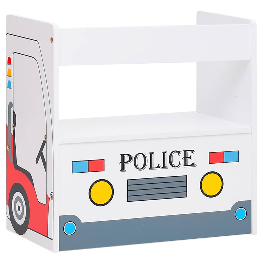 Set Tavolo e Sedia per Bambini 3 pz Design Auto Polizia in MDF 10405