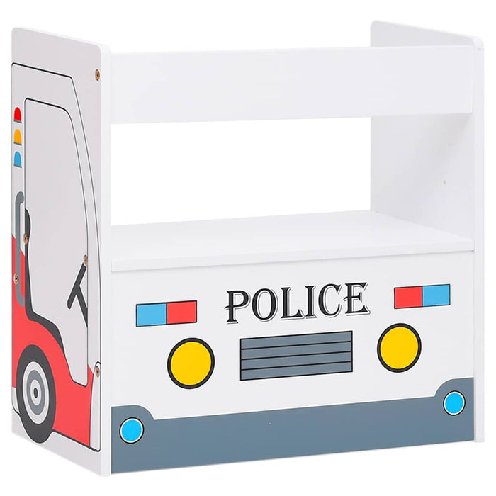 Set Tavolo e Sedia per Bambini 3 pz Design Auto Polizia in MDF 10405