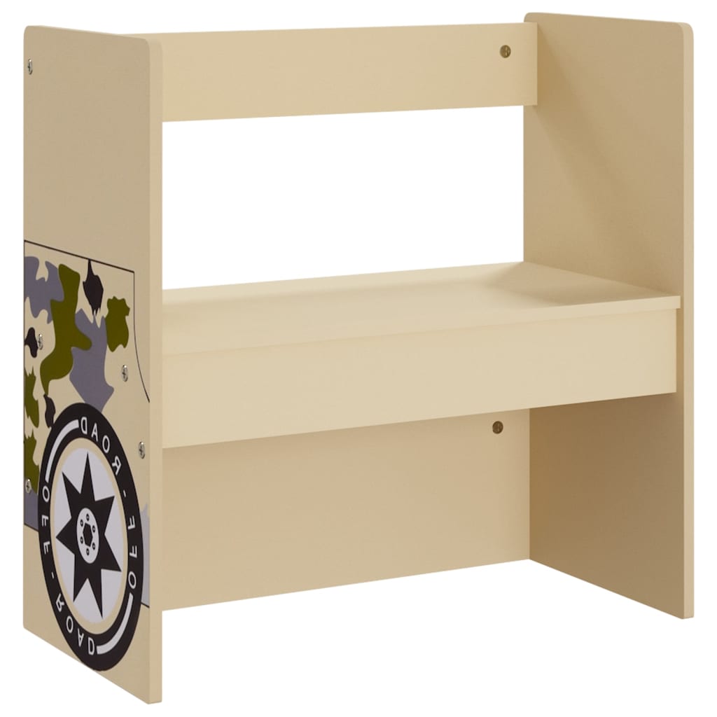 Set Tavolo e Sedia per Bambini 3 pz Auto Fuoristrada in MDF 10406