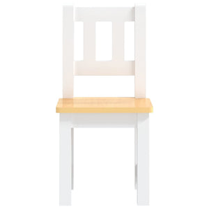 Set Tavolo e Sedie per Bambini 3 Pezzi Bianco e Beige in MDF 10410