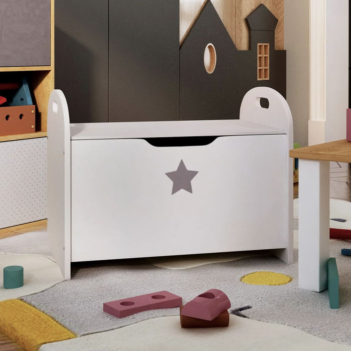 Cassapanca per Bambini Bianca 62x40x46,5 cm in MDF 10413