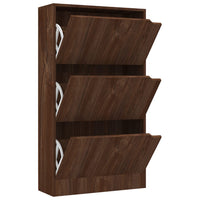 Scarpiera con 3 Ante Rovere Marrone 59x24x105 Legno Multistrato 338130