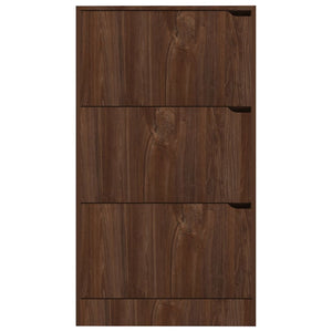 Scarpiera con 3 Ante Rovere Marrone 59x24x105 Legno Multistrato 338130