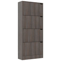 Scarpiera 4 Ante Grigio Rovere Sonoma 59x24x136cm Multistrato 338135