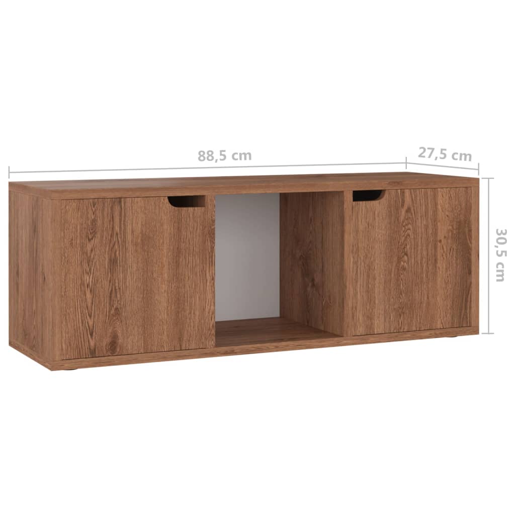 Mobile TV Rovere Marrone 88,5x27,5x30,5 cm in Legno Multistrato 338179
