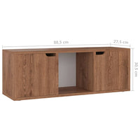 Mobile TV Rovere Marrone 88,5x27,5x30,5 cm in Legno Multistrato 338179