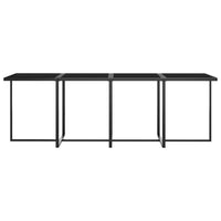 Set da Pranzo da Esterno 9 pz con Cuscini in Polyrattan Grigio