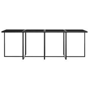 Set da Pranzo da Esterno 9 pz con Cuscini in Polyrattan Grigio 317186