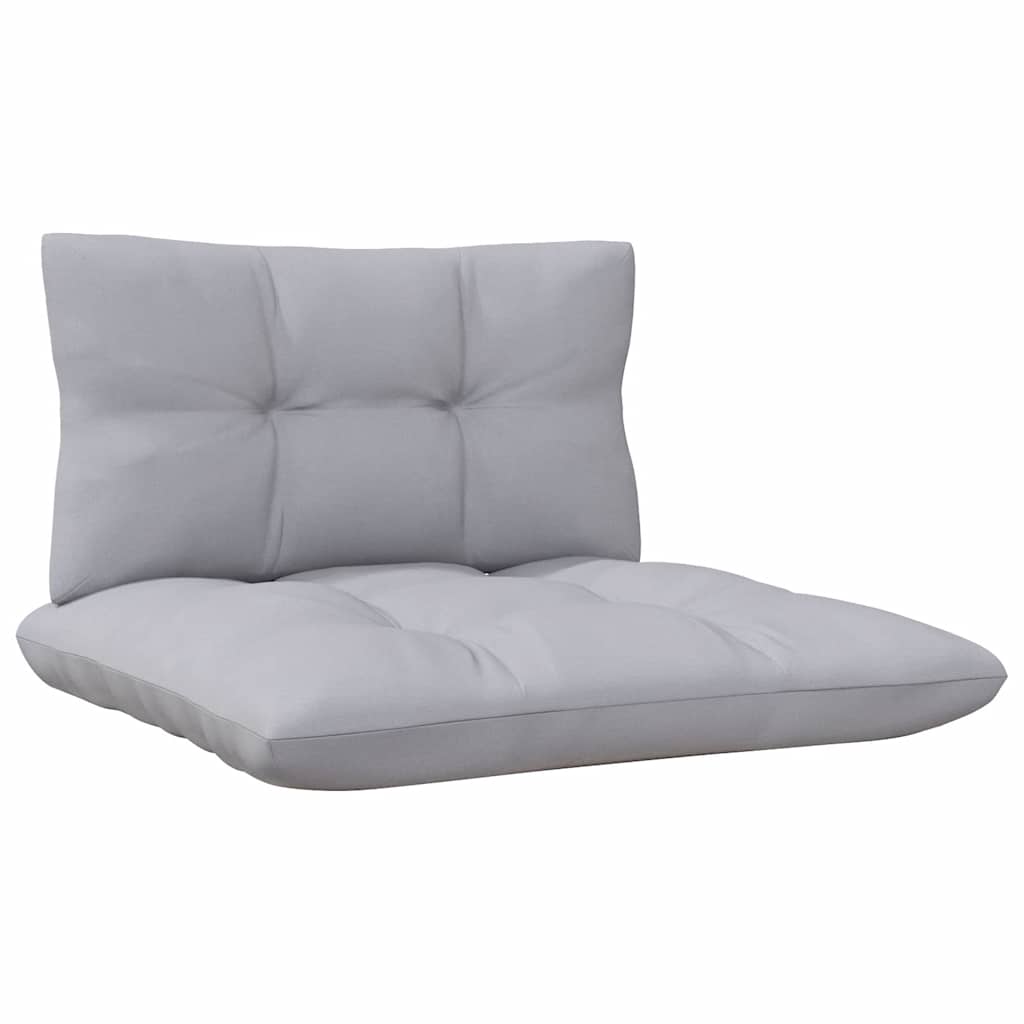 Divano Centrale da Giardino con Cuscini-Sofa Modulare-Divanetto da esterno Grigio Massello di Pino