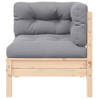 Divano da Giardino a 2 Posti con Cuscini Grigi Massello di Pino cod mxl 73496