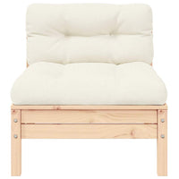 Divano da Giardino a 2 Posti con Cuscini Crema Massello di Pino cod mxl 78584