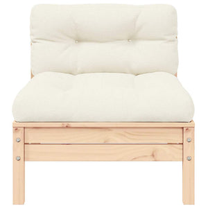 Divano da Giardino a 2 Posti con Cuscini Crema Massello di Pino cod mxl 78584