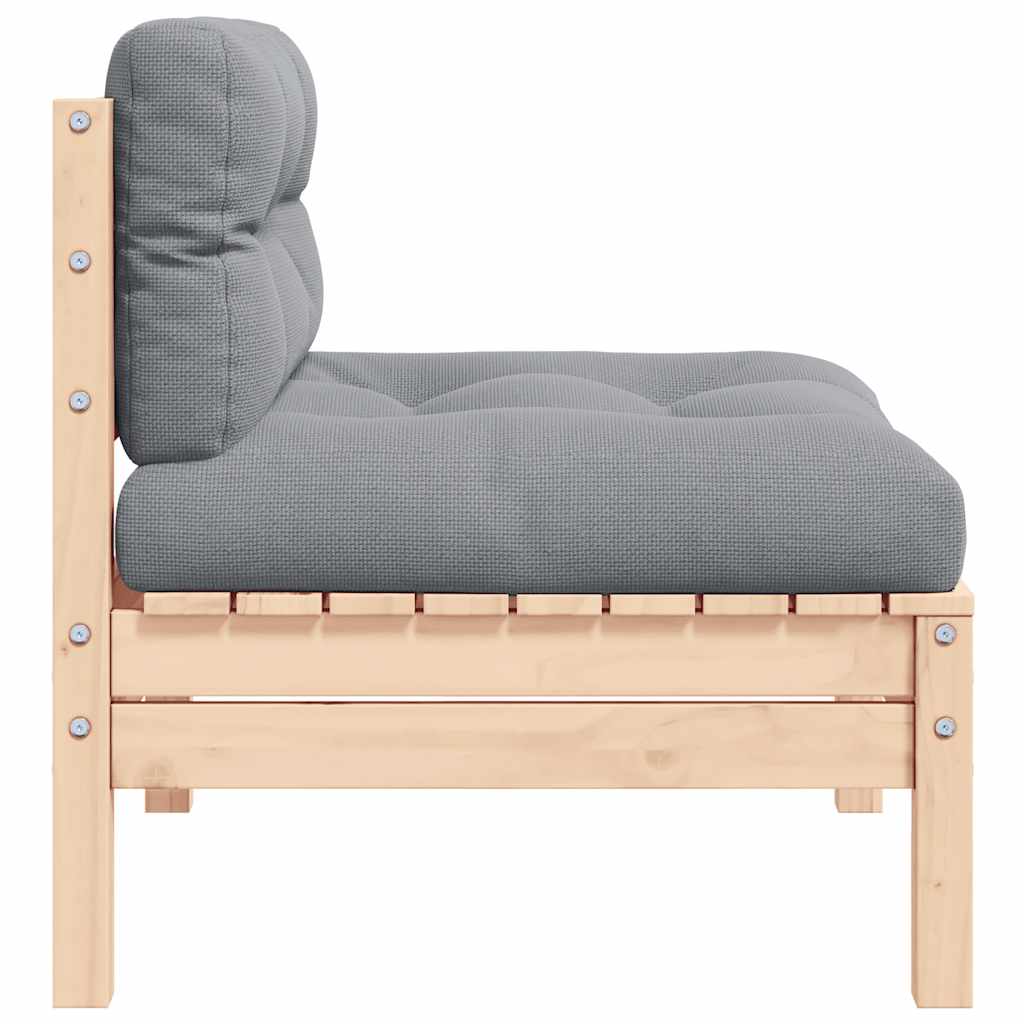 Divano da Giardino a 2 Posti con Cuscini Crema Massello di Pino cod mxl 78584