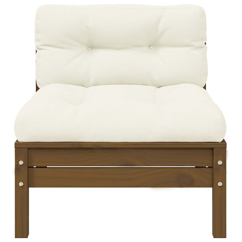 Divano da Giardino a 2 Posti con Cuscini Crema Massello di Pino cod mxl 78328