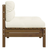 Divano da Giardino a 2 Posti con Cuscini Crema Massello di Pino cod mxl 78328