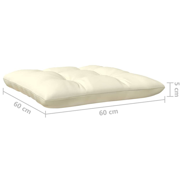 Divano da Giardino a 2 Posti con Cuscini Crema Massello di Pino cod mxl 78328