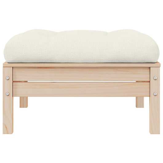 Divano da Giardino a 2 Posti con Cuscini Crema Massello di Pino 806658