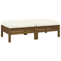 Divano da Giardino a 2 Posti con Cuscini Crema Massello di Pinocod mxl 118711