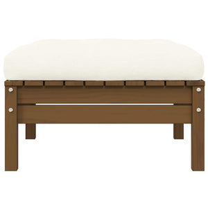 Divano da Giardino a 2 Posti con Cuscini Crema Massello di Pino 806661