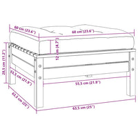 Divano da Giardino a 2 Posti con Cuscini Crema Massello di Pino 806661