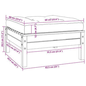 Divano da Giardino a 2 Posti con Cuscini Crema Massello di Pino 806661