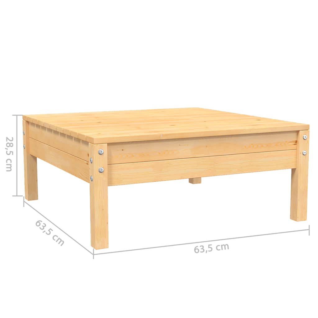 Set Divani da Giardino 3 pz con Cuscini Crema Massello di Pino 806682