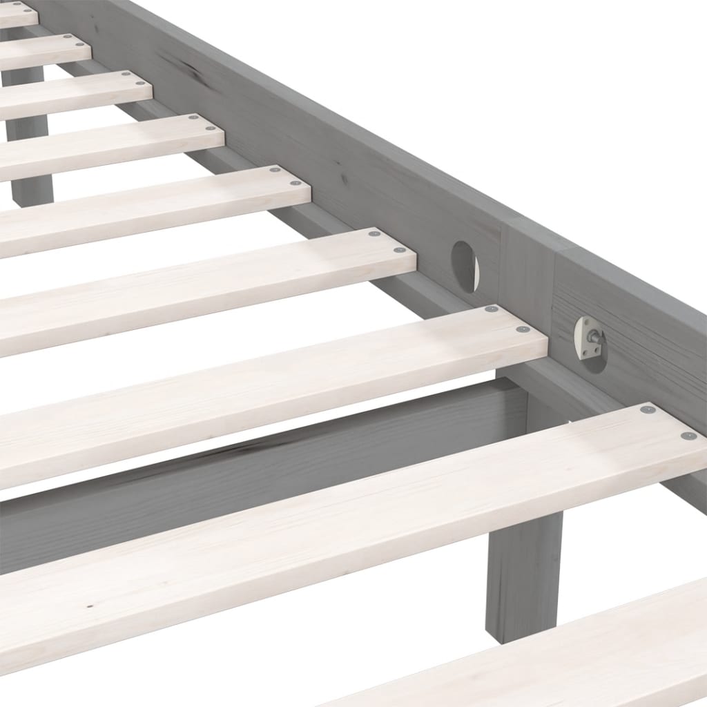 Giroletto in Legno Massello Grigio 75x190 cm Small Single 810044