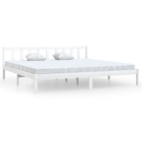Giroletto-Struttura Letto Bianco in Legno Massello 180x200 cm Super King 481277