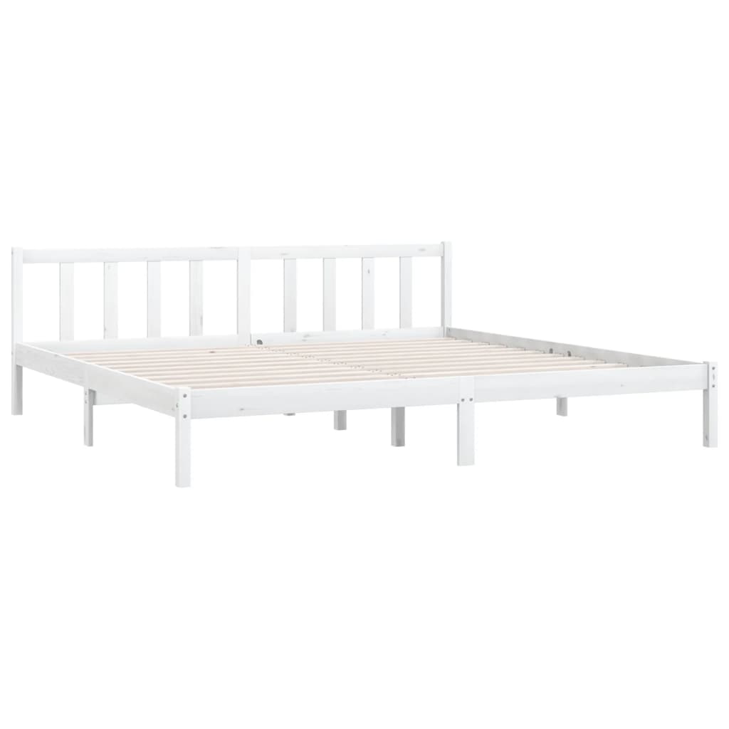 Giroletto-Struttura Letto Bianco in Legno Massello 180x200 cm Super King 481277