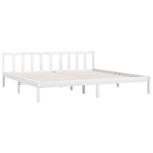 Giroletto-Struttura Letto Bianco in Legno Massello 180x200 cm Super King 481277