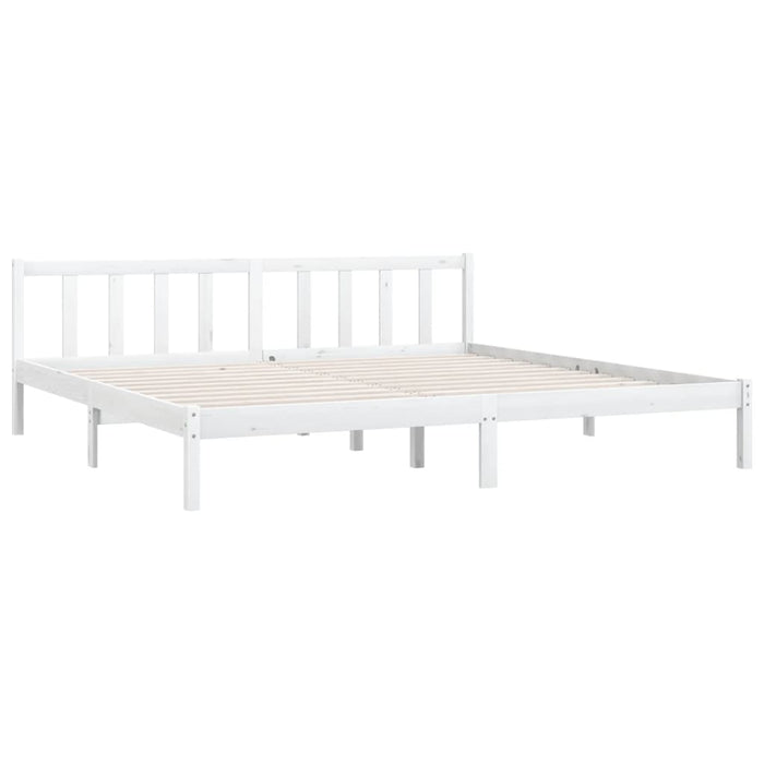 Giroletto-Struttura Letto Bianco in Legno Massello 180x200 cm Super King 481277