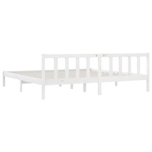 Giroletto-Struttura Letto Bianco in Legno Massello 180x200 cm Super King 481277