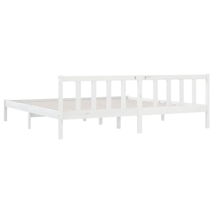 Giroletto-Struttura Letto Bianco in Legno Massello 180x200 cm Super King 481277