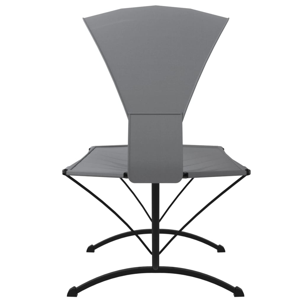 Lettino con Tettuccio Grigio in Acciaio e Tessuto Oxford cod mxl 69428