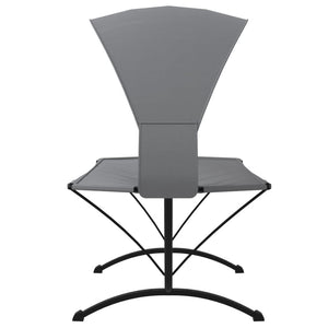 Lettino con Tettuccio Grigio in Acciaio e Tessuto Oxford cod mxl 69428